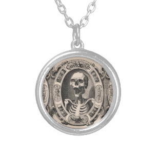 Spooky Human Skull Thunder_Cove Silver Plated Necklace