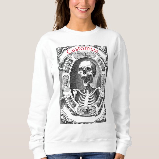 Spooky Human Skull Thunder_Cove Sweatshirt (Front)