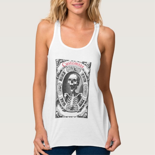 Spooky Human Skull Thunder_Cove Tank Top (Front)