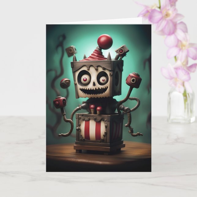 Spooky Jack-in-a-Box Halloween Card (Orchid)
