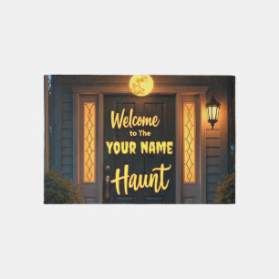 Spooky Jack-O’-Lantern & Black Cat Front Porch Wel Outdoor Rug