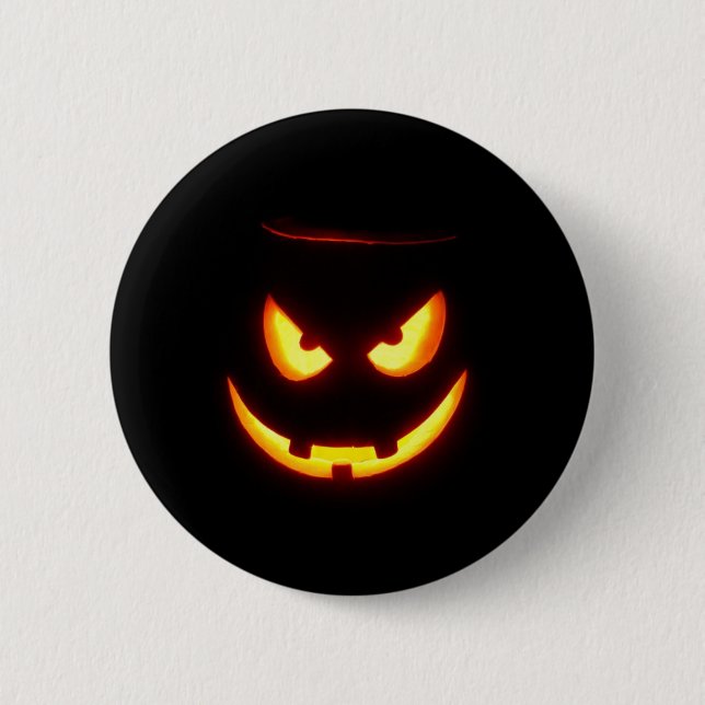 Spooky Jack O Lantern Button (Front)