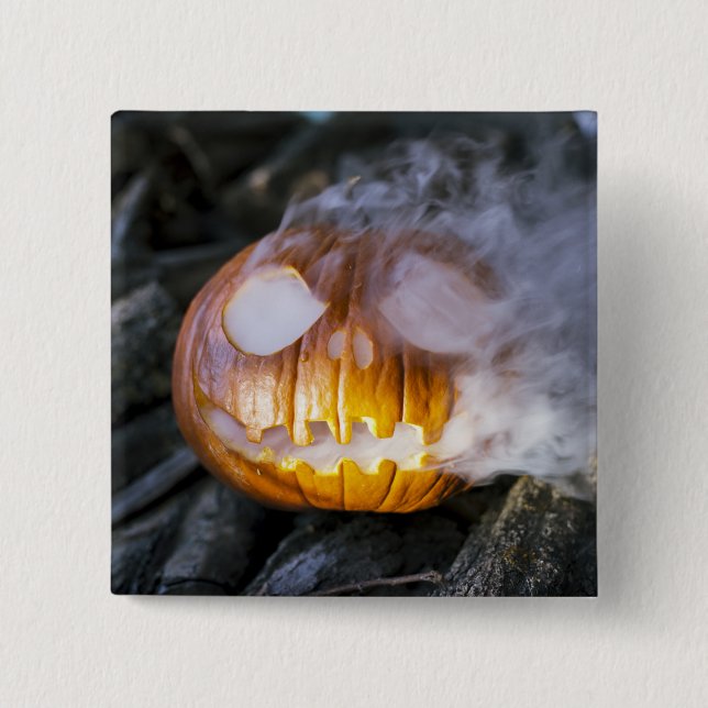 Spooky Jack-o-lantern Button (Front)