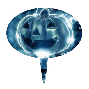 Spooky Jack-o-Lantern Cake Topper