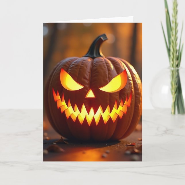 Spooky Jack O Lantern Card (Front)
