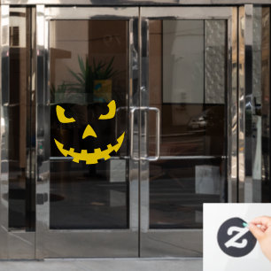 Spooky Jack-o-lantern Face Window Cling
