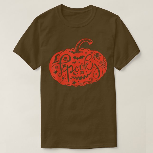 Spooky jack o lantern Halloween Design  T-Shirt (Design Front)