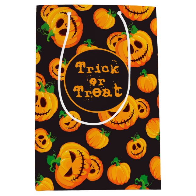Spooky Jack-O-Lantern Halloween Gift Bag (Front)