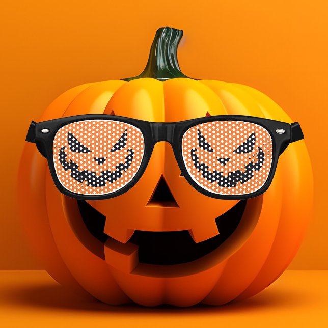 Spooky Jack O Lantern Halloween Retro Sunglasses (Creator Uploaded)