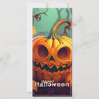 Spooky Jack-o-Lantern Happy Halloween Art
