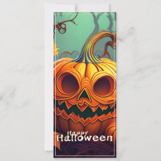 Spooky Jack-o-Lantern Happy Halloween Art