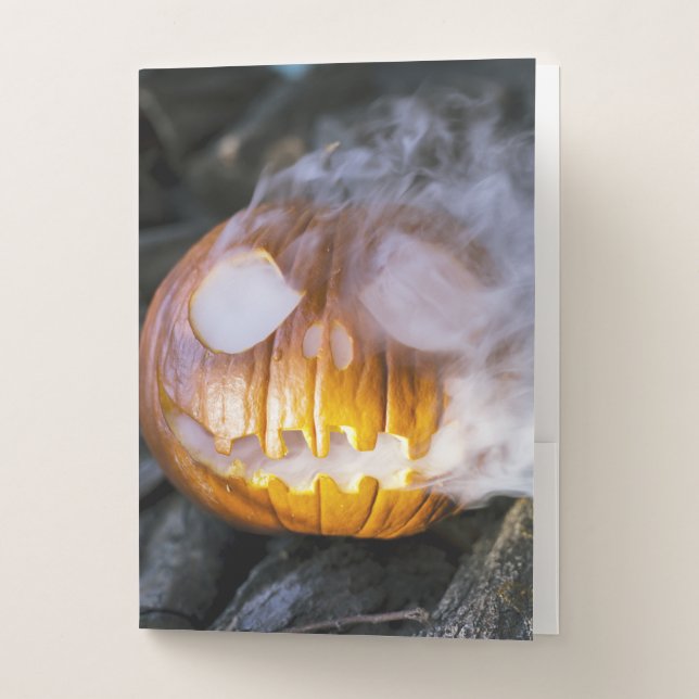 Spooky Jack-o-lantern Pocket Folder (Front)