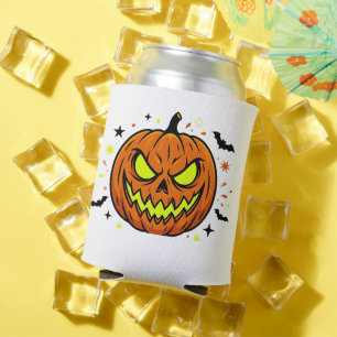 Spooky Jack-O-Lantern Pumpkin Halloween Can cooler