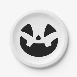 Spooky Jack-o'-Lantern Silhouette Halloween Mug Paper Plates