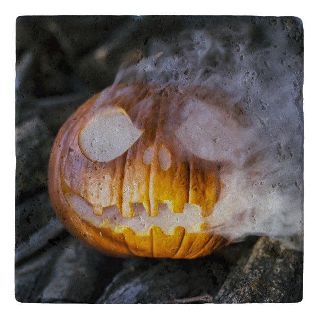 Spooky Jack-o-lantern Trivet (Front)