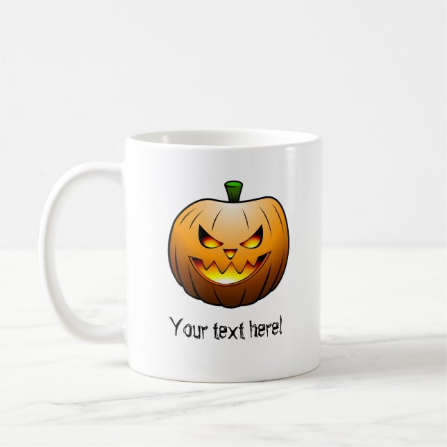 Spooky Jack O'lantern for Halloween Coffee Mug (Left)
