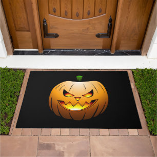 Spooky Jack O'lantern for Halloween Doormat