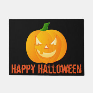 Spooky Jack O'Lantern Happy Halloween Doormat