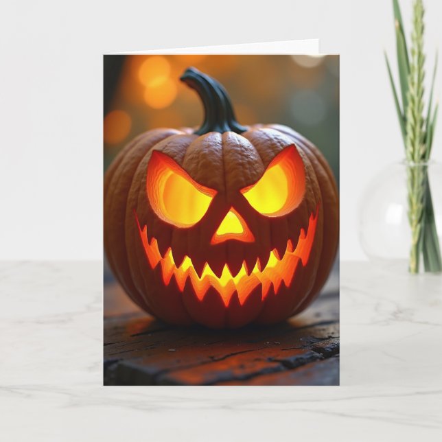 Spooky Jacks Glowing Face Card (Front)