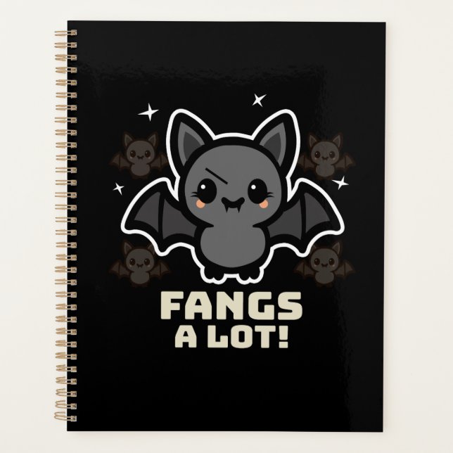 Spooky Kawaii Bat Halloween Planner (Front)