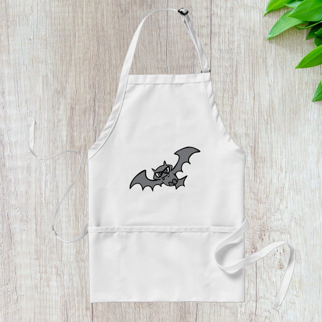Spooky Kawaii Evil Vampire Bat Adult Apron (Creator Uploaded)