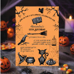 Spooky Kids Halloween Birthday Invitation<br><div class="desc">This Spooky Kids Halloween Birthday Invitation features scary hand-drawn illustrations by Nathalie Portet. Perfect for October birthdays,  costume parties,  or pumpkin patch celebrations—this cute and spooky design adds festive Halloween magic to your child’s special day!</div>