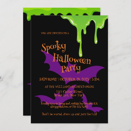 Spooky Kids Halloween Party Invitation