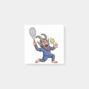 Spooky Krampus Playing Tennis Christmas  Post-it Notes