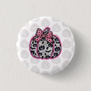 Spooky Lace Halloween Pumpkin Coquette Button