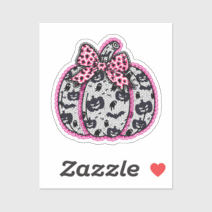Spooky Lace Halloween Pumpkin Coquette Sticker