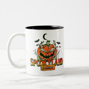 Spooky Land Horror Park Two-Tone Coffee Mug
