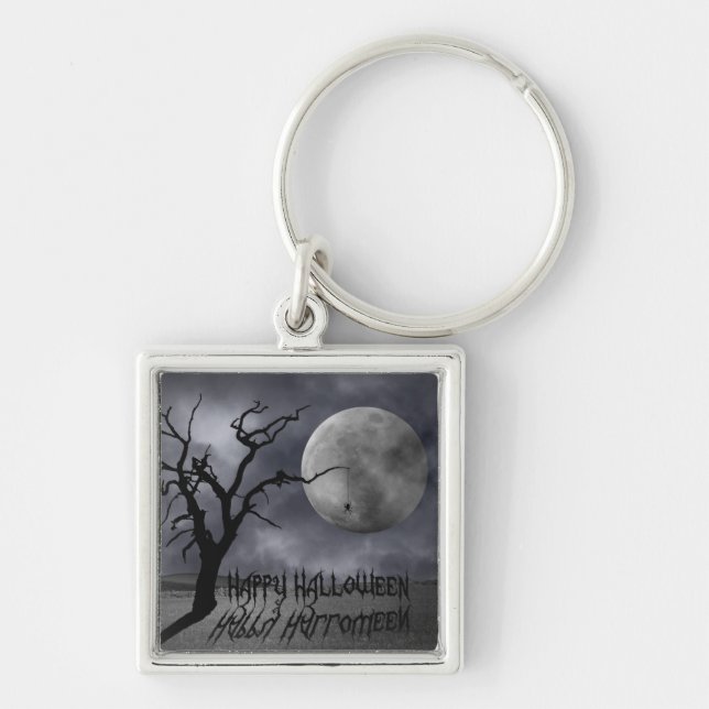Spooky Landscape Halloween Keychain (Front)