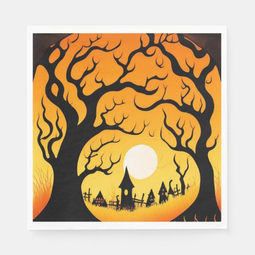 Spooky Landscape Kids Party Napkins