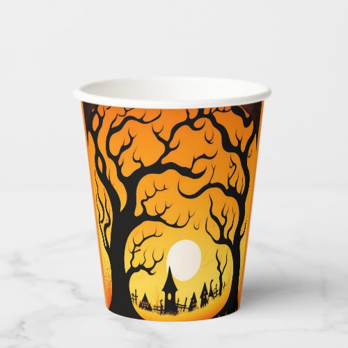 Spooky Landscape Kids Party Paper Cups