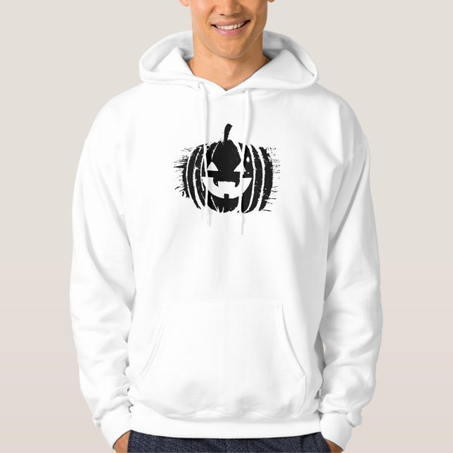 Spooky Laughing Pumpkin Head | Halloween Hoodie (Front)