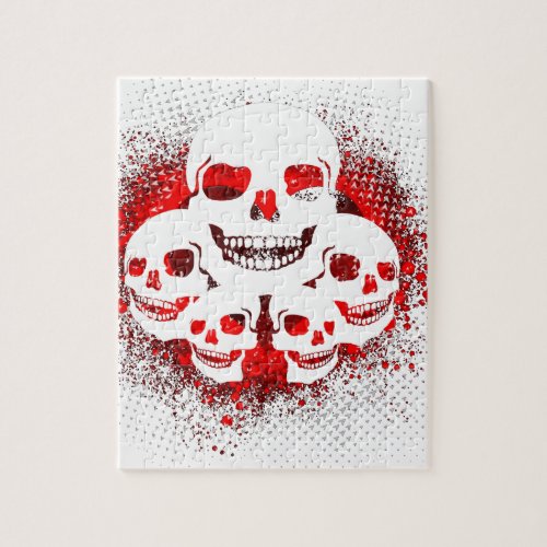 Spooky Laughing Skulls Halloween Jigsaw Puzzle