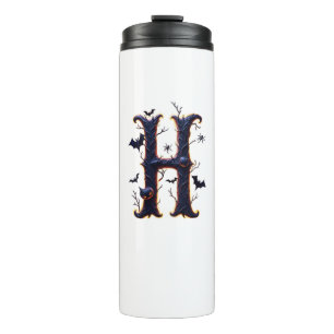 Spooky Letter H Men Thermal Tumbler