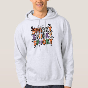  Spooky Lettering  Witch Hat and Bats Halloween  Hoodie