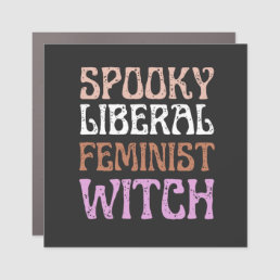 Spooky Liberal Feminist Witch Funny Political  Car Magnet