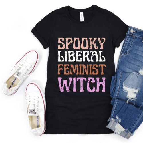 Spooky Liberal Feminist Witch Funny Political Cute T_Shirt