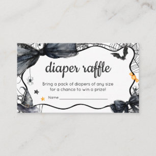 Spooky Little Boo Baby Shower Diaper Raffle Enclosure Card
