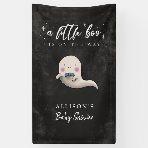 Spooky Little Boo Boy Baby Shower Banner