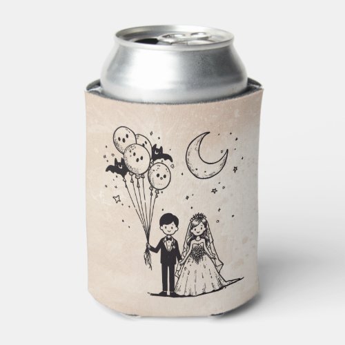 Spooky Little Couple Can Cooler