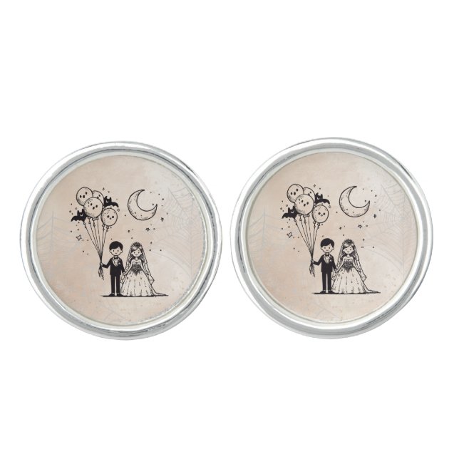 Spooky Little Couple Cufflinks (Front)