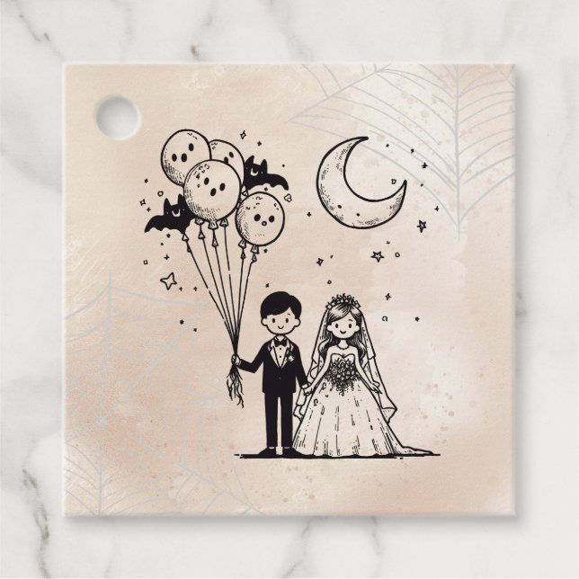 Spooky Little Couple Favor Tags (Front)