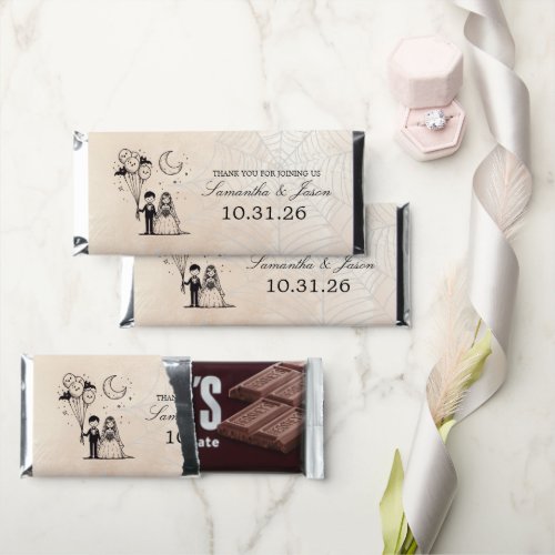 Spooky Little Couple Hershey Bar Favors