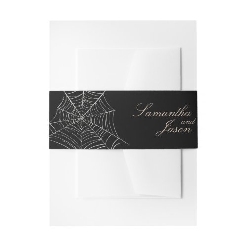 Spooky Little Couple Invitation Belly Band