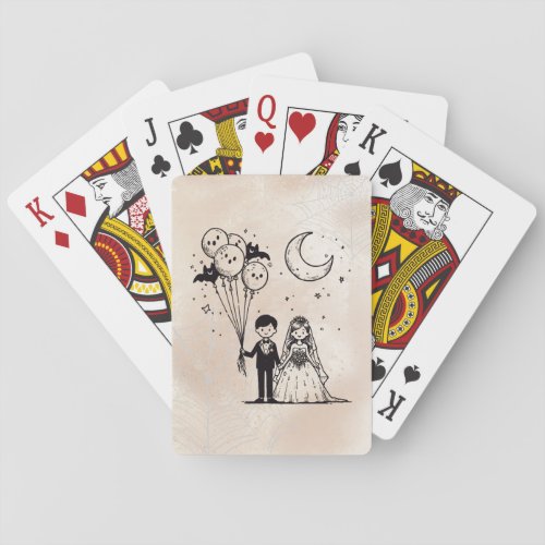 Spooky Little Couple Poker Cards