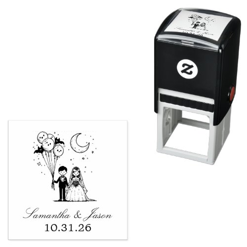 Spooky Little Couple Self_inking Stamp
