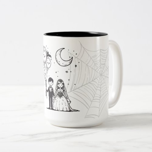 Spooky Little Couple Two_Tone Coffee Mug